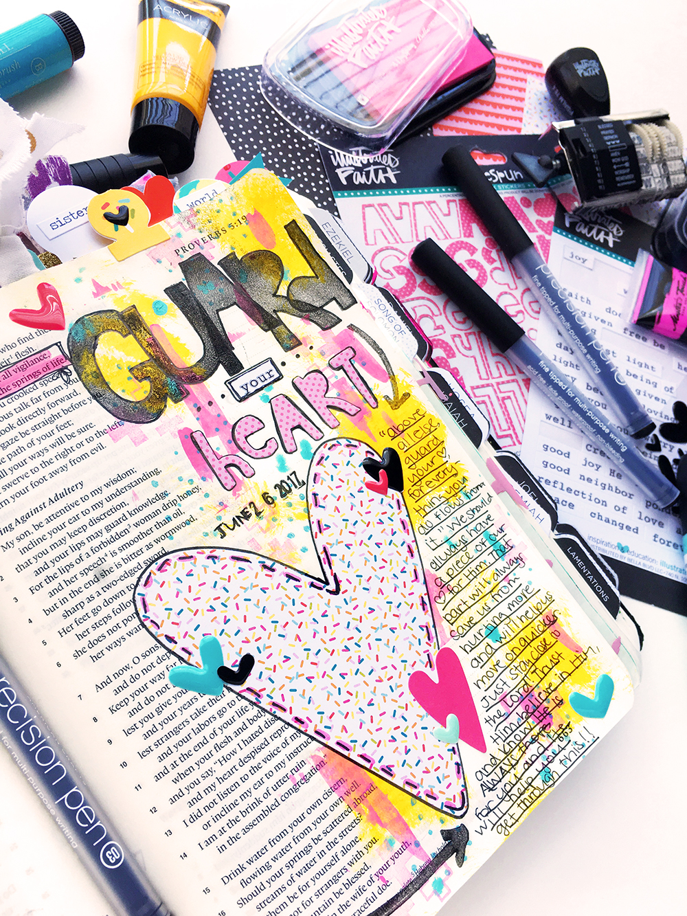 mixed media bible journaling entry by Abigail Clone | Teen Topic: Breakups
