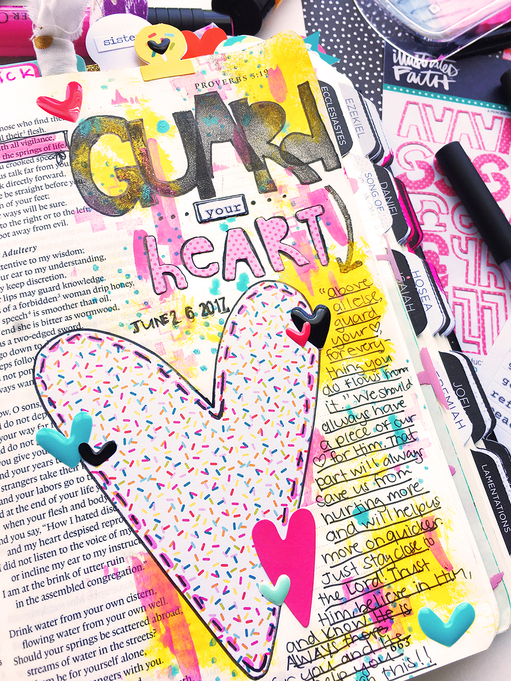 mixed media bible journaling entry by Abigail Clone | Teen Topic: Breakups
