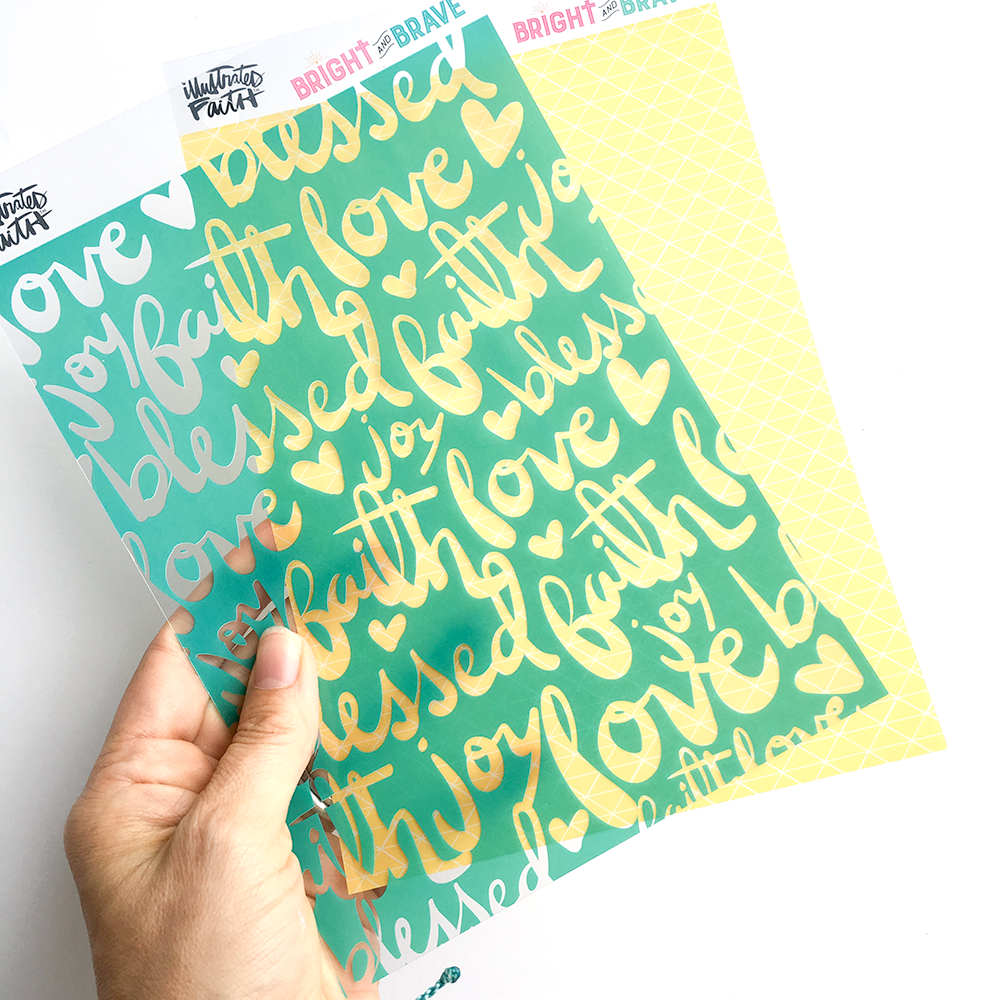 mixed media bible journaling tutorial by Heather Greenwood | 3 ways to use clear cuts in your Bible Journaling