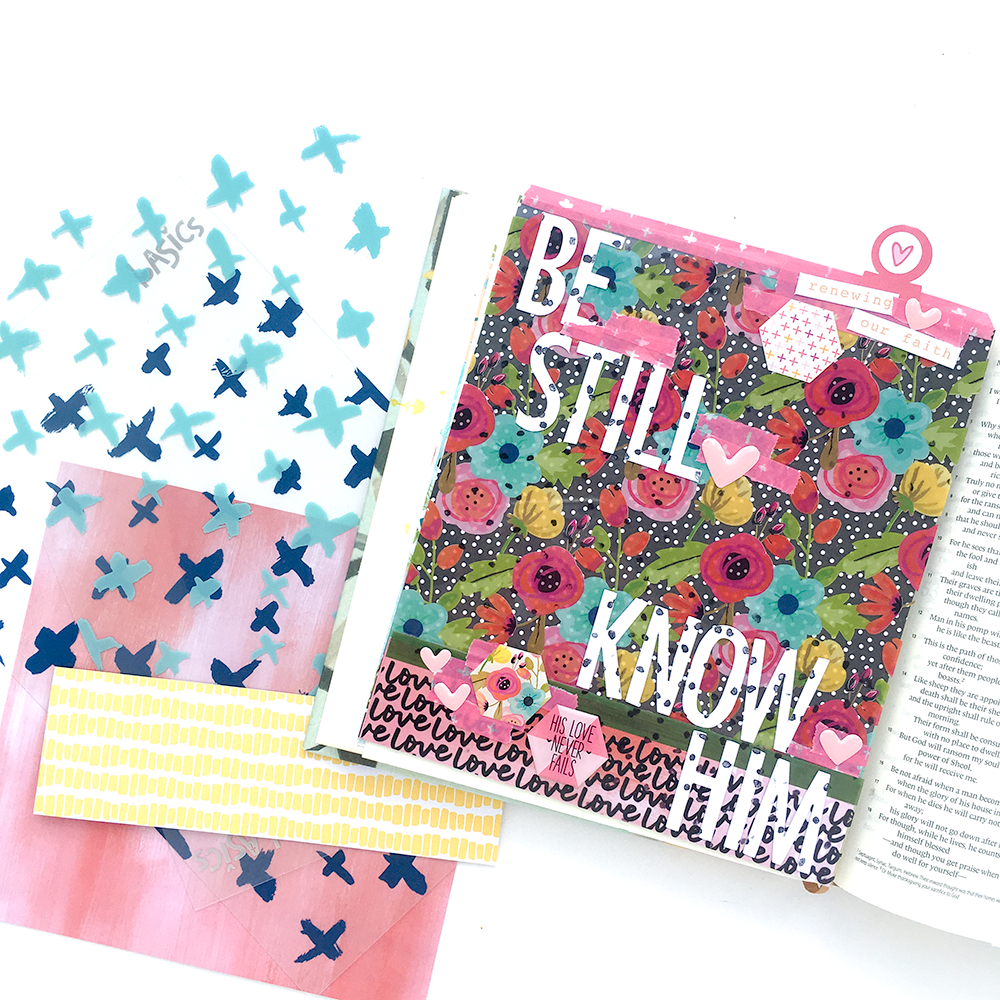 mixed media bible journaling tutorial by Heather Greenwood | 3 ways to use clear cuts in your Bible Journaling