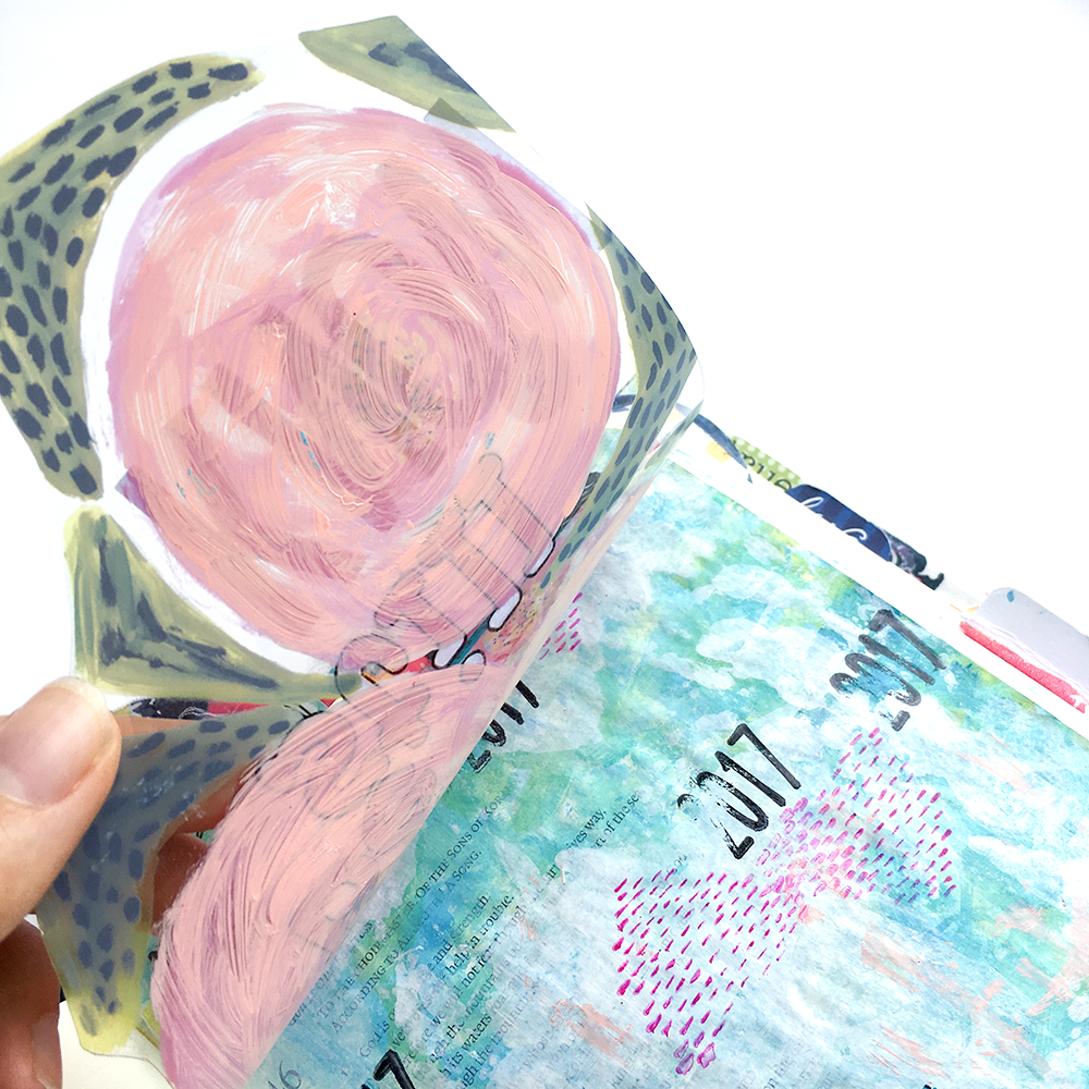 mixed media bible journaling tutorial by Heather Greenwood | 3 ways to use clear cuts in your Bible Journaling