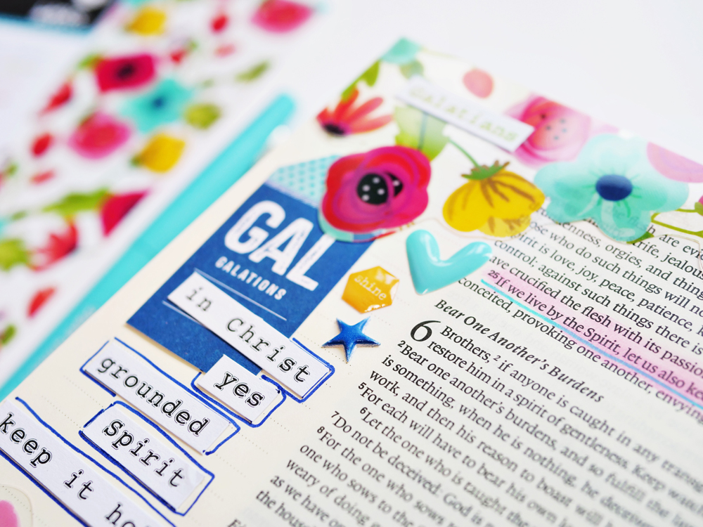 Bible journaling entry by Andrea Gray | Keep In Step - A look at Galatians 5: 25