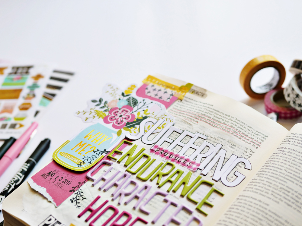 bible journaling entry by Andrea Gray | Why Me? A lesson in Perseverance