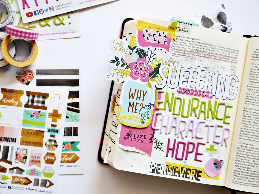 bible journaling entry by Andrea Gray | Why Me? A lesson in Perseverance