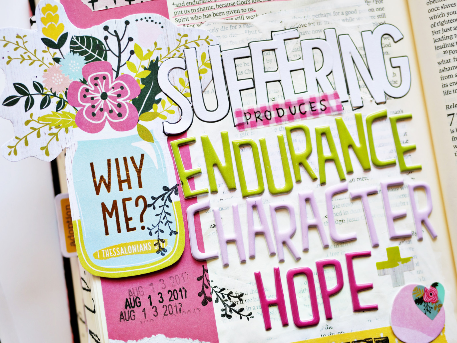 bible journaling entry by Andrea Gray | Why Me? A lesson in Perseverance