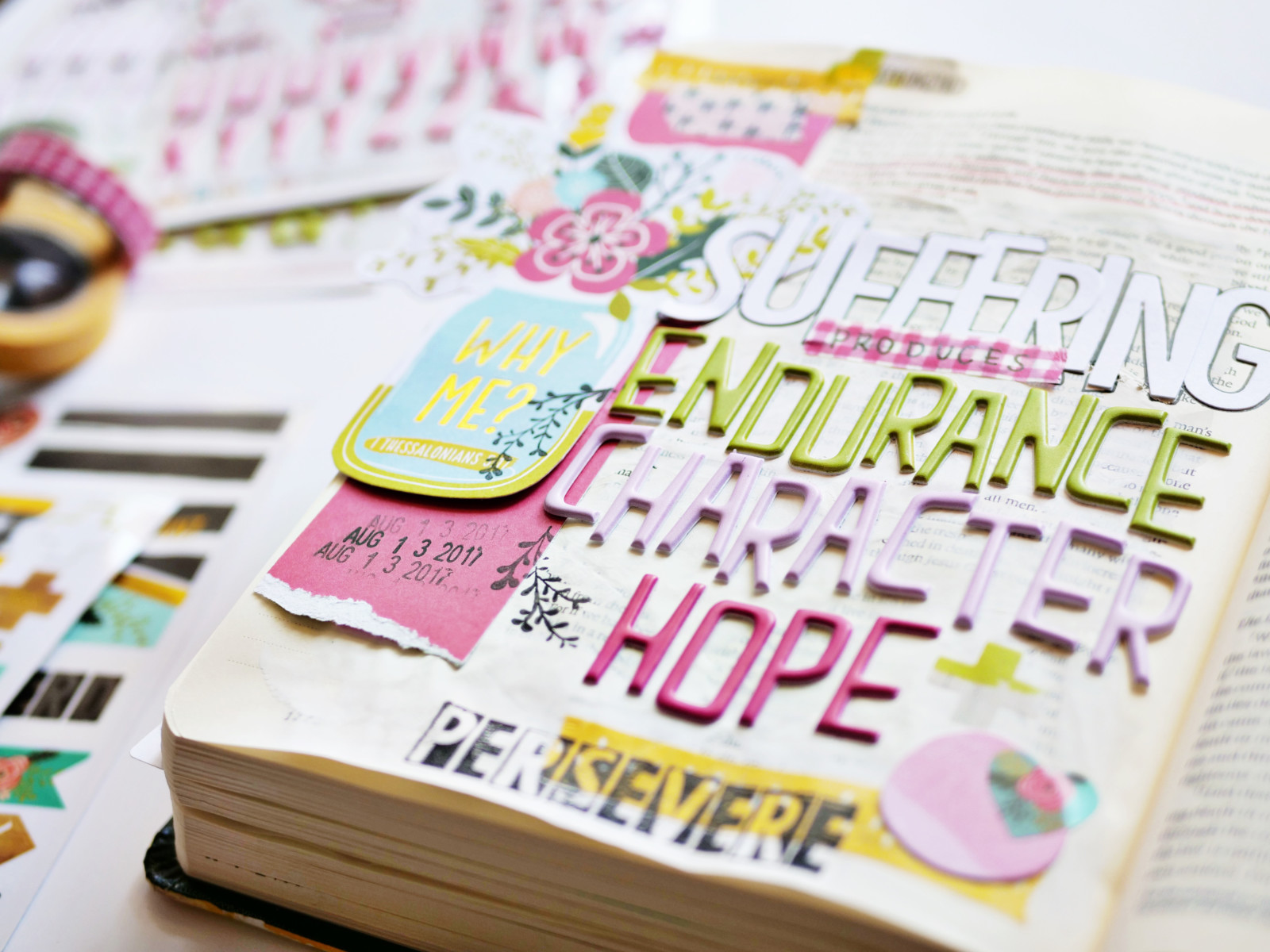 bible journaling entry by Andrea Gray | Why Me? A lesson in Perseverance