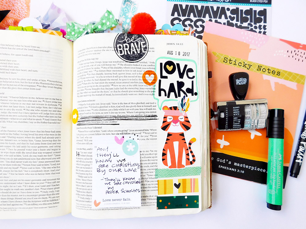 hybrid printables Bible jouraling entry by Elaine Davis | 15 Minute Bible Journaling Challenge // Part 2 | 3 additional tips for Bible journaling quickly