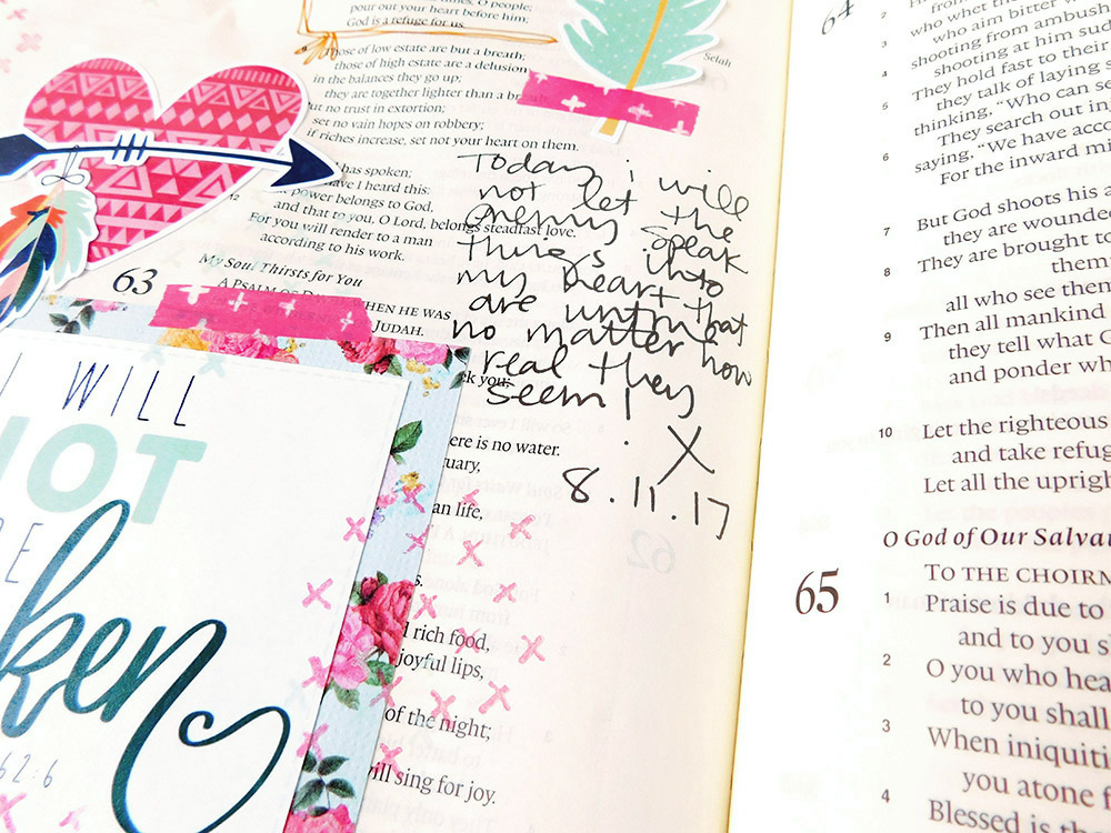 hybrid printable Bible journaling entry by Elaine Davis | 15 Minute Bible Journaling Challenge // Part 1