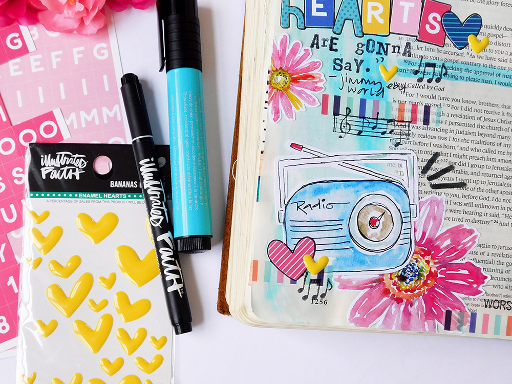 hybrid bible journaling with printables by Elaine Davis | Don't Worry About the Bitter Hearts