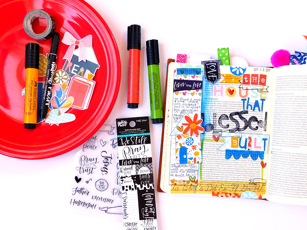 hybrid Bible journaling entry by Elaine Davis using digital printables | The House That Blessed Built