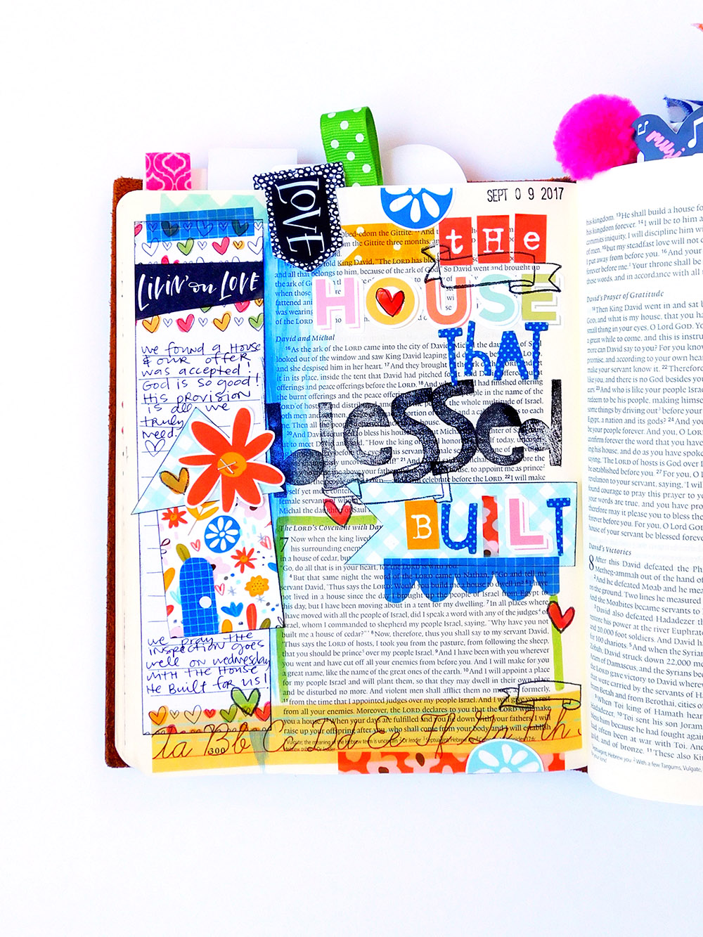 hybrid Bible journaling entry by Elaine Davis using digital printables | The House That Blessed Built