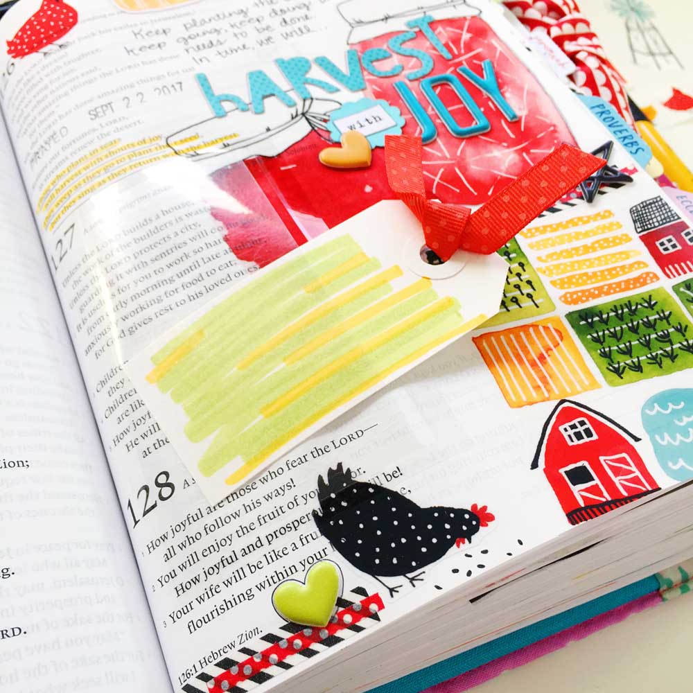 hybrid Bible journaling entry using digital printables by Cristin Howell | Harvest With Joy