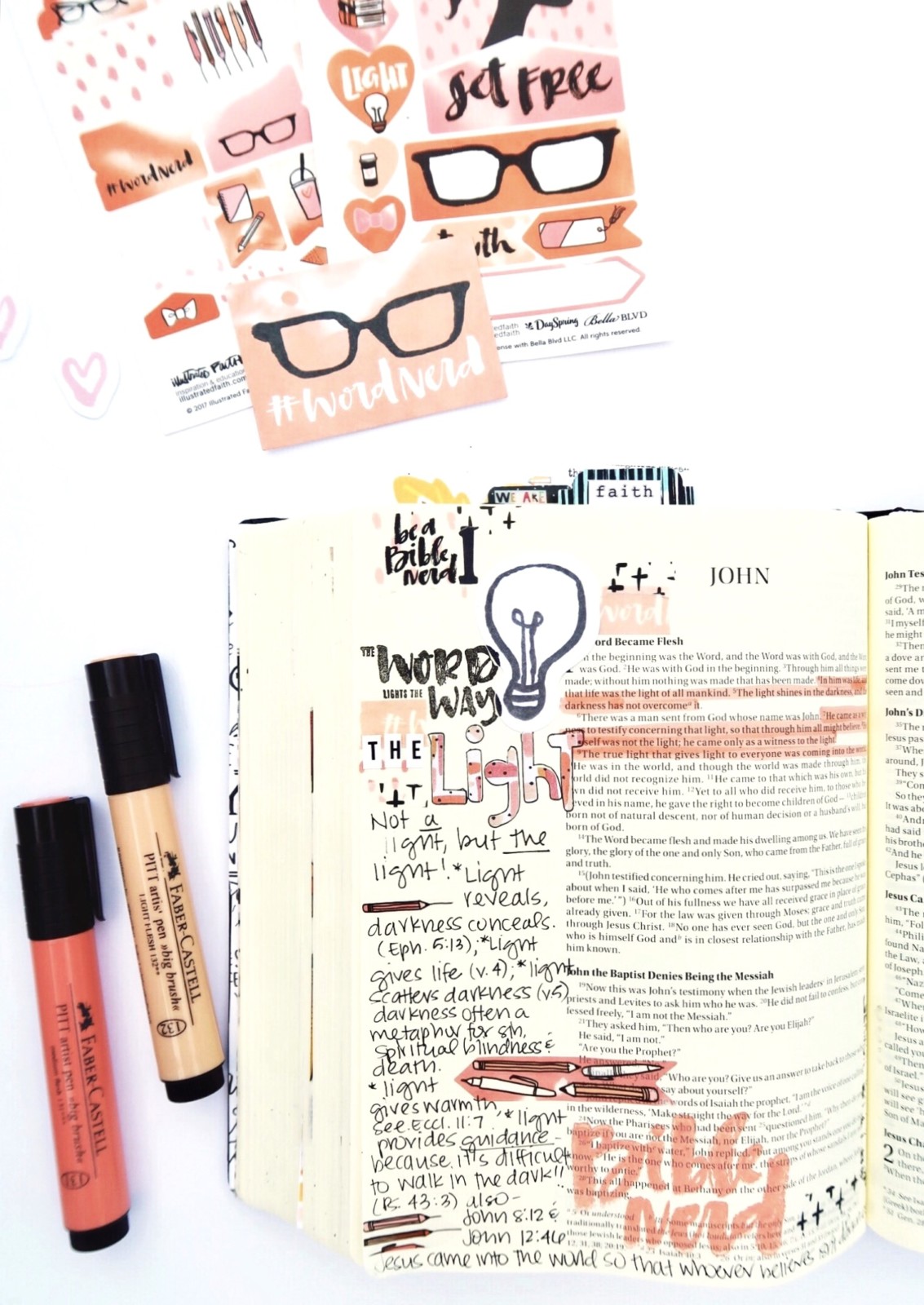 Bible journaling entry by Jillian Ungerbuehler | Word Nerd Session 1 | process video