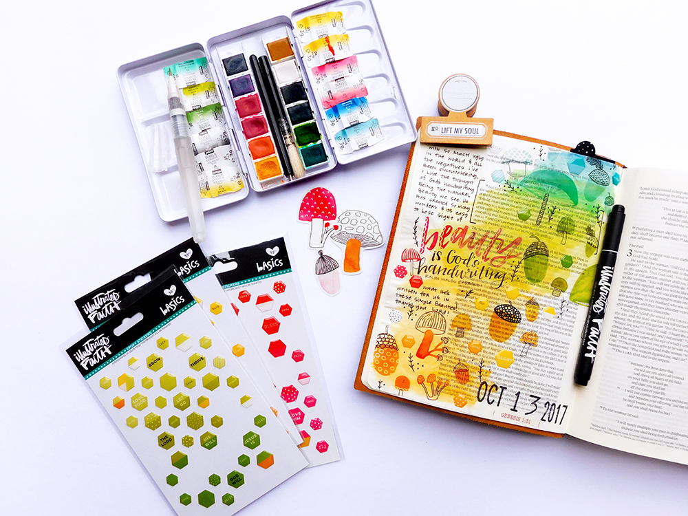 mixed media hybrid printables bible journaling entry by Elaine Davis | Reading God's Handwriting