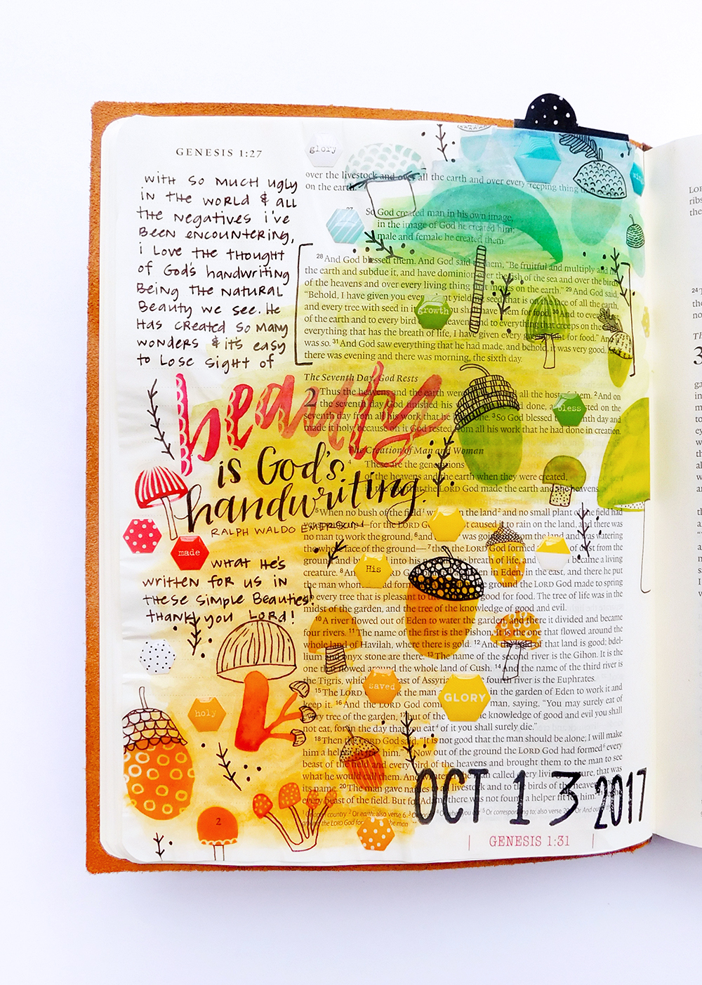 mixed media hybrid printables bible journaling entry by Elaine Davis | Reading God's Handwriting