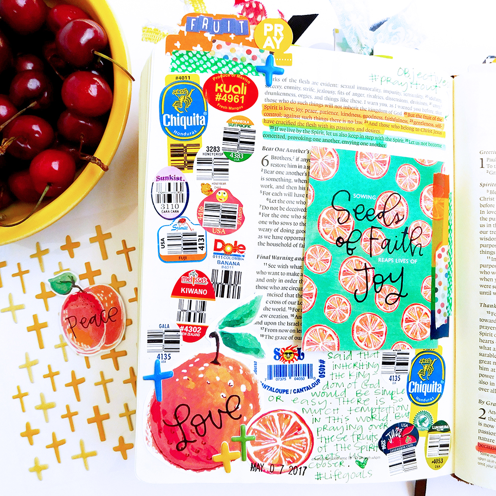 Bible journaling by Elaine Davis using hybrid digital printables | Elaine's Bible Hall of Fame Round-Up