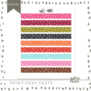 Little Crosses Washi Strips | Vol. 2 October Colors