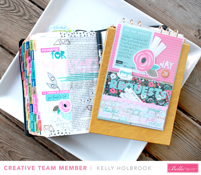 Gratitude Documented Inspiration from the Bella Blvd Creative Team - Bible journaling and Gratitude Documented 6x8 mini album