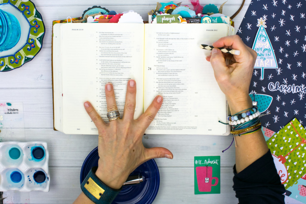 Advent Bible journaling by Amy Bruce | Advent Watercolor Tutorial | MORE Jesus - Who Needs a Brush