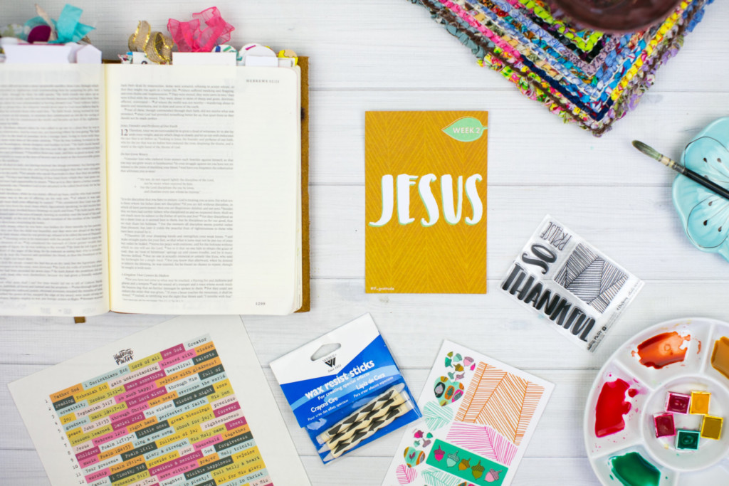Gratitude Documented Day 8 | Jesus [Hebrews 12:2] | Watercolor Bible Journaling Tutorial - Resist Method with Wax Sticks by Amy Bruce