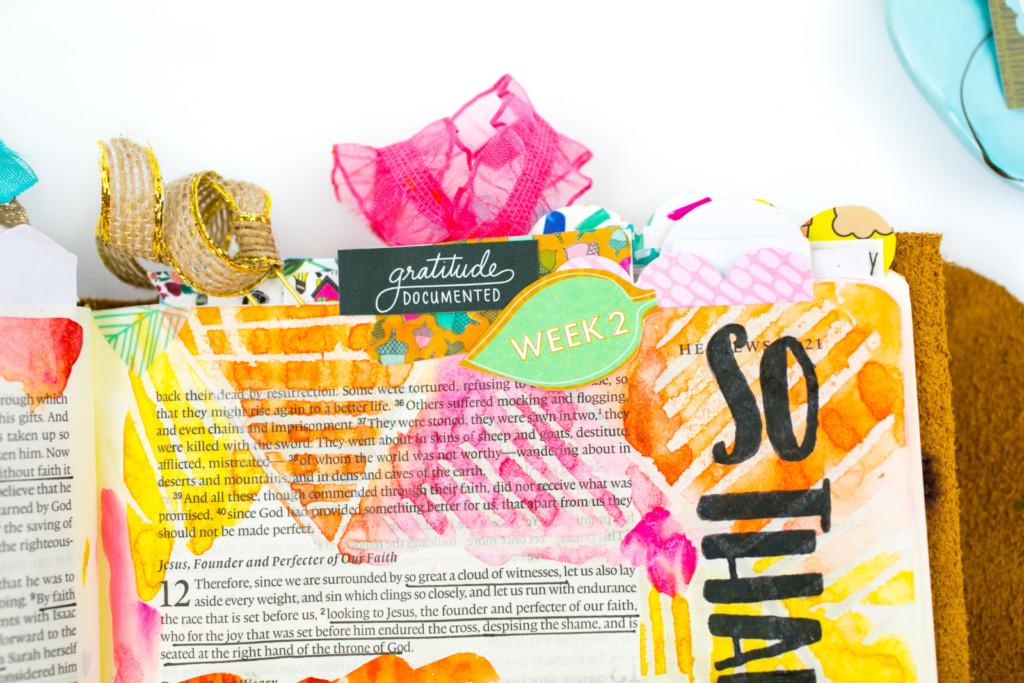 Gratitude Documented Day 8 | Jesus [Hebrews 12:2] | Watercolor Bible Journaling Tutorial - Resist Method with Wax Sticks by Amy Bruce