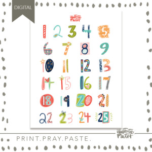 2017 Advent Number set