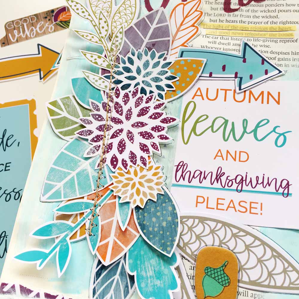 hybrid Bible journaling entry by Cristin Howell using digtial printables | Gratitude Documented Day 16 | Smiles [Proverbs 15:30]