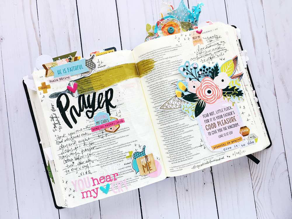 Bible journaling entry by Bailey Robert | Gratitude Documented Day 24 | Prayer [Psalm 88:1-2]