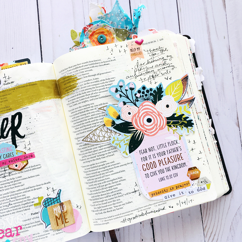 Bible journaling entry by Bailey Robert | Gratitude Documented Day 24 | Prayer [Psalm 88:1-2]