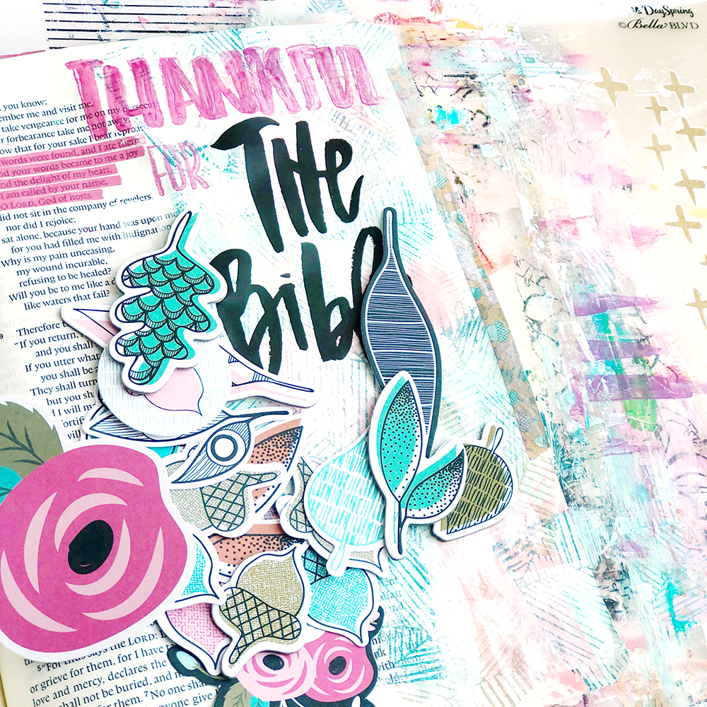 Gratitude Documented Day 22 | The Bible [Jeremiah 15:16] | Mixed Media Bible Journaling by Heather Greenwood