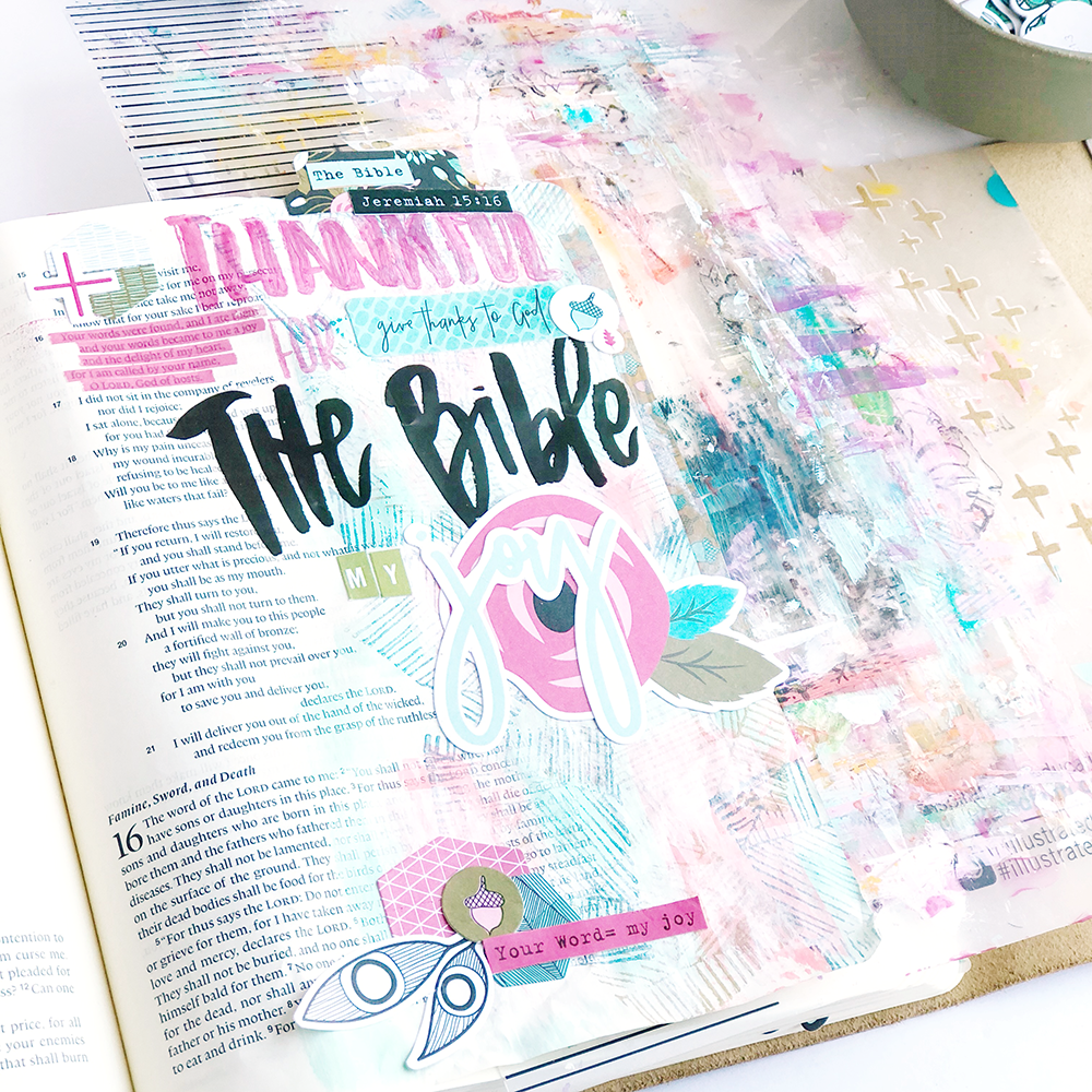 Gratitude Documented Day 22 | The Bible [Jeremiah 15:16] | Mixed Media Bible Journaling by Heather Greenwood