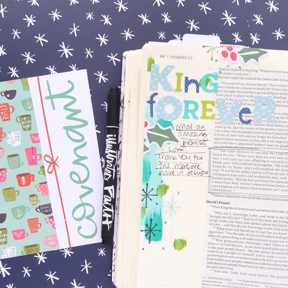 mixed media Bible journaling video process by Jillian Ungerbuehler | Advent Day 2 | process video