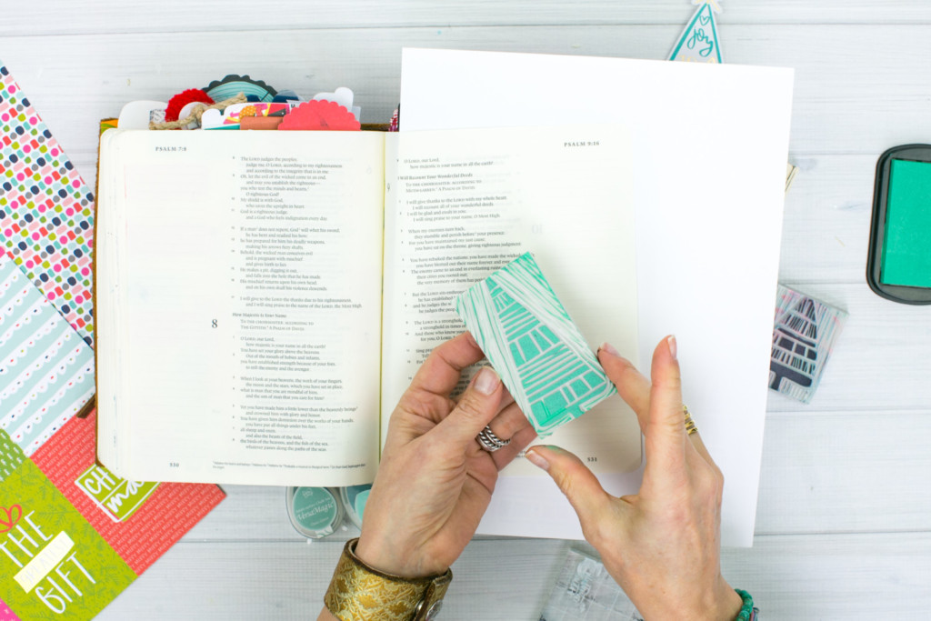 Bible Journaling Tutorial by Amy Bruce | JOY - Making Simple Stamps