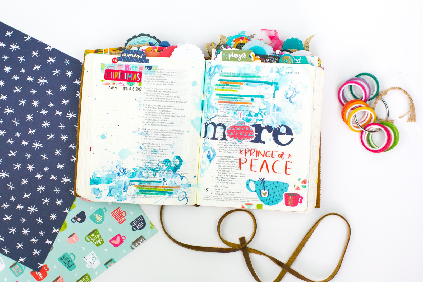 Advent Bible journaling by Amy Bruce | Advent Watercolor Tutorial | MORE Jesus - Who Needs a Brush