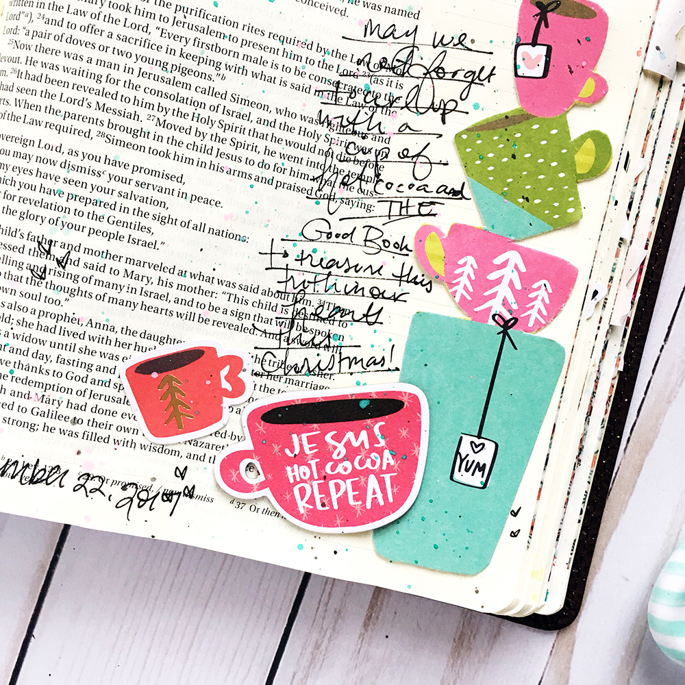 bible journaling entry by Bailey Robert | After Advent | Treasure the Miracle