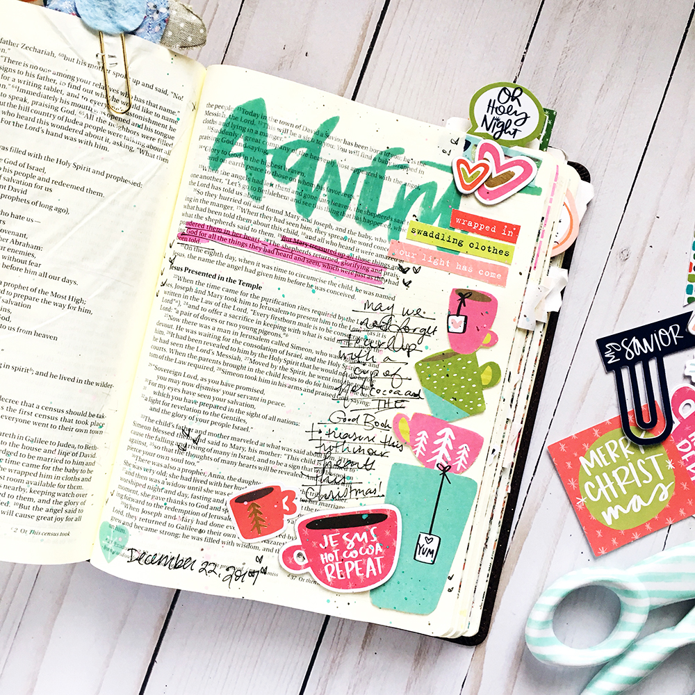bible journaling entry by Bailey Robert | After Advent | Treasure the Miracle