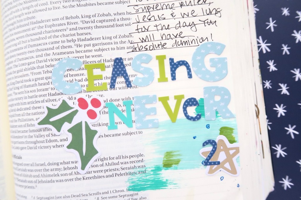 mixed media Bible journaling video process by Jillian Ungerbuehler | Advent Day 2 | process video