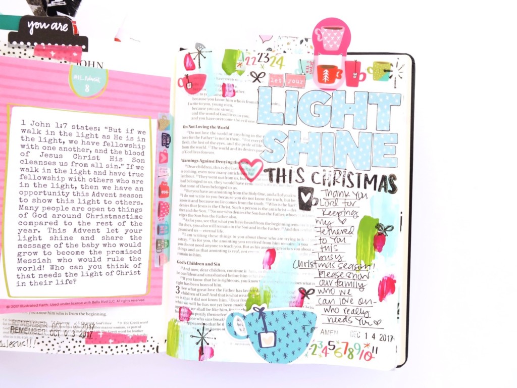 Bible journaling entry by Jillian Ungerbuehler | Advent Day 8 | process video