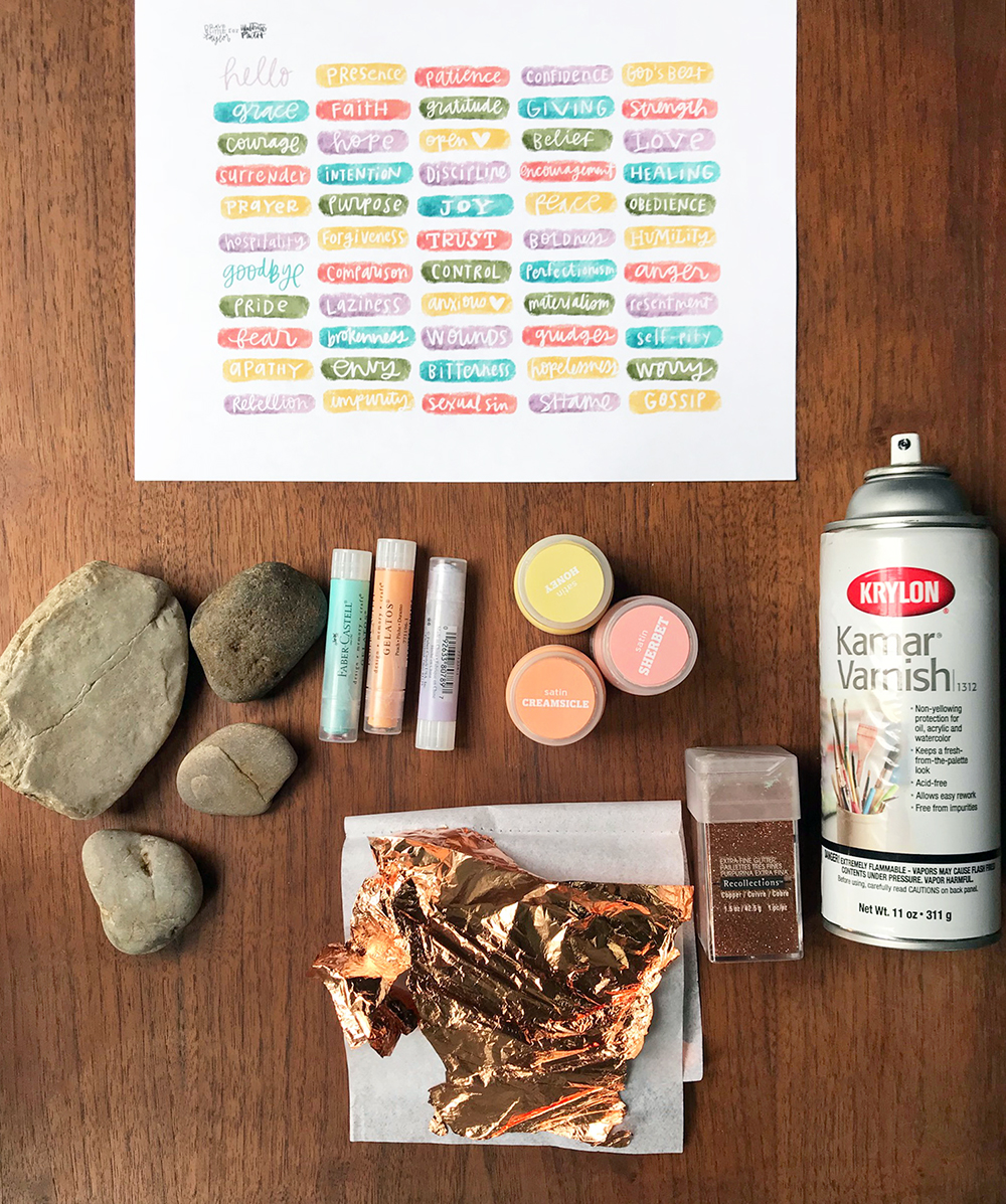 DIY Word Rocks using Printables with Beth LaFleur