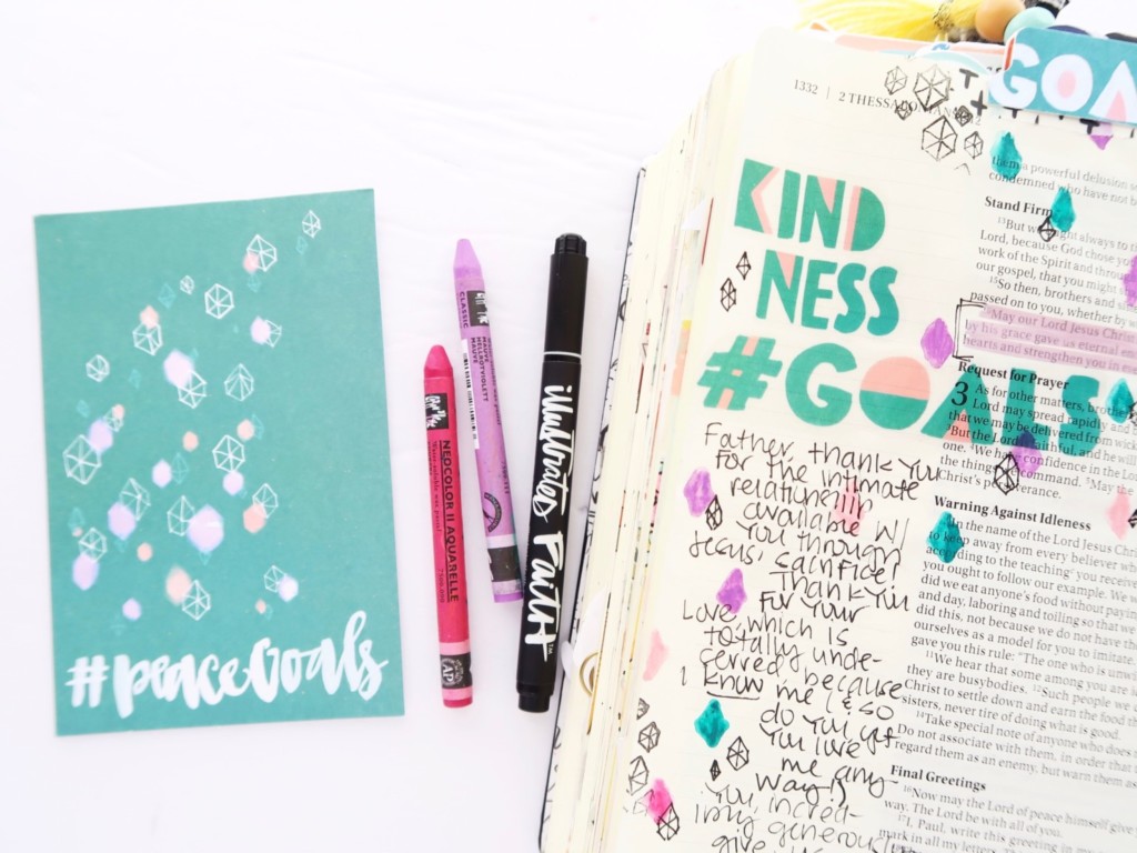 Bible Journaling Process Video by Jillian Ungerbuehler aka Hello Jillsky | #Goals Session 5