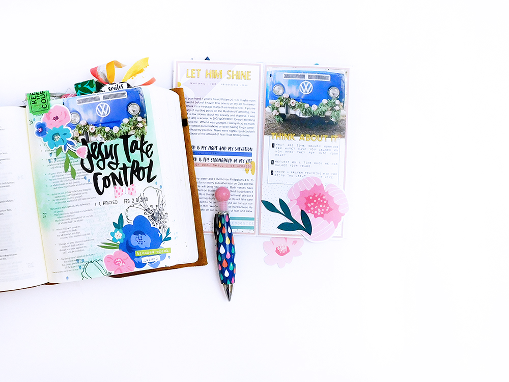 Mixed Media Hybrid Bible Journaling by Elaine Davis using digital printables | But He is Still Good