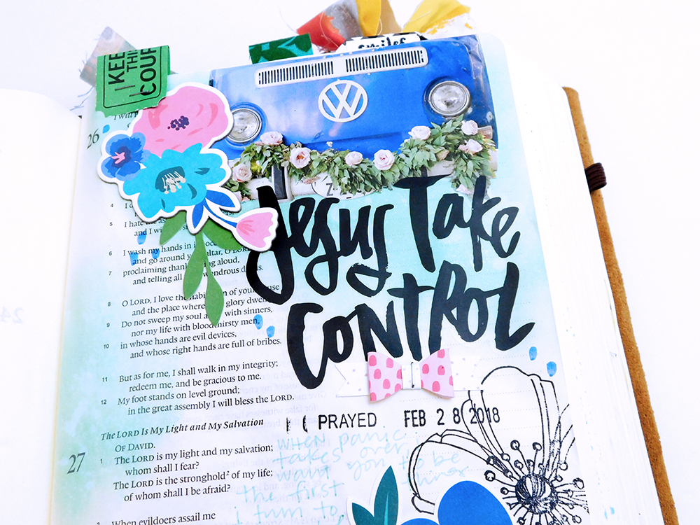 Mixed Media Hybrid Bible Journaling by Elaine Davis using digital printables | But He is Still Good