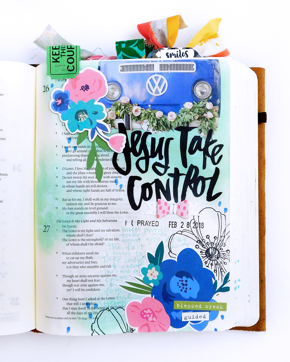 Mixed Media Hybrid Bible Journaling by Elaine Davis using digital printables | But He is Still Good