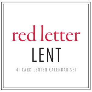 Red Letter Lent Simple Card Set