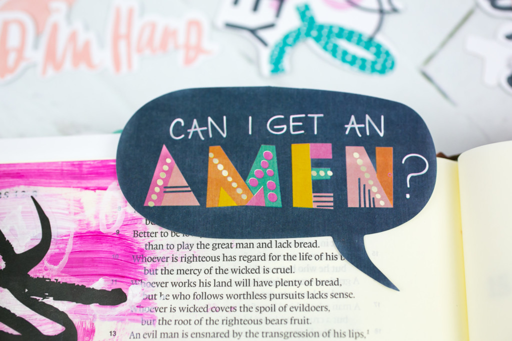 Mixed Media Bible Journaling Tutorial by Amy Bruce | Peacemaker - Acrylic Dry Brush and Letters