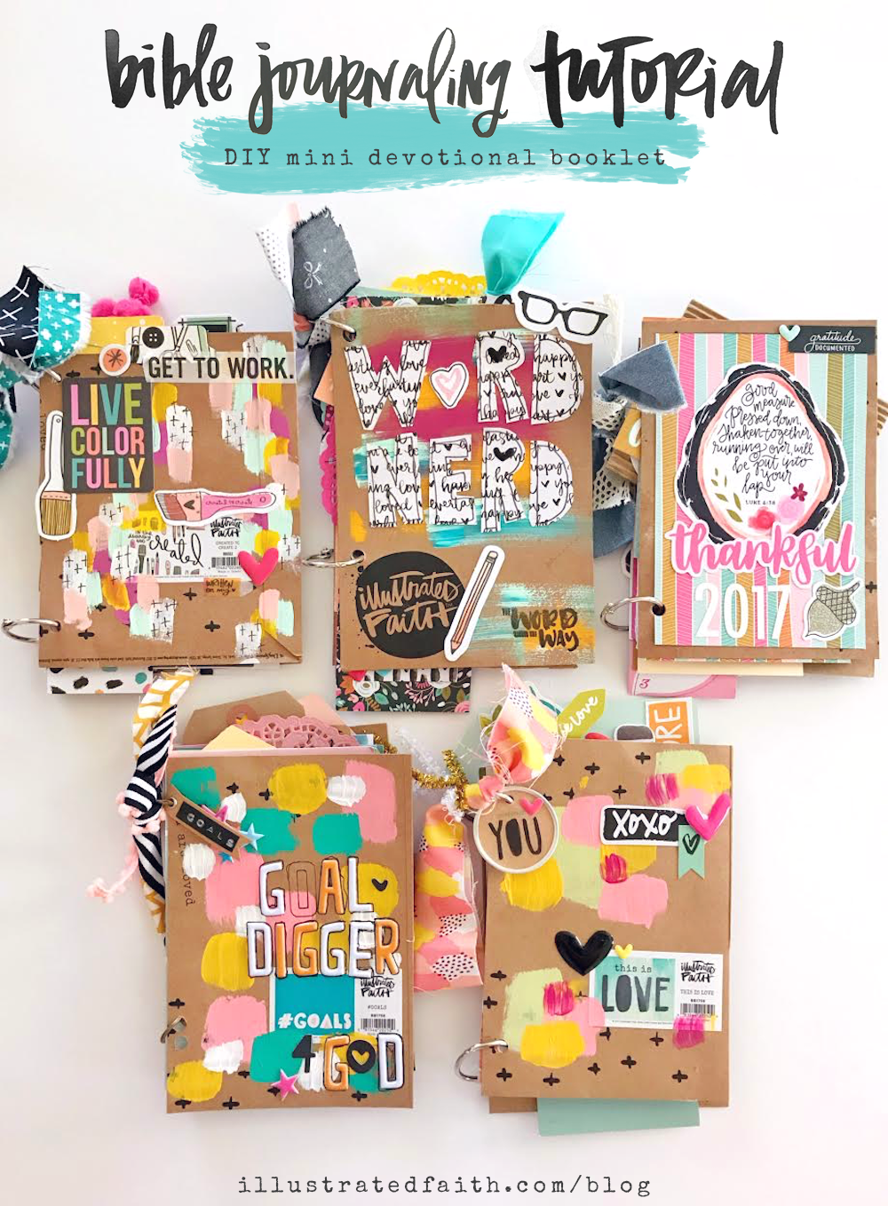 DIY Devotional Booklet Tutorial by April Crosier aka Marine Parents using the Illustrated Faith Devotional Kit 4x6 Cards | This is Love