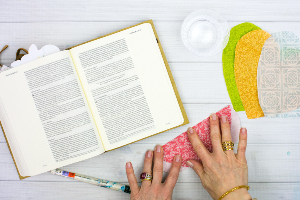 Mixed Media Bible Journaling Tutorial by Amy Bruce | This is Love - Napkins, Stamps, and Matte Medium