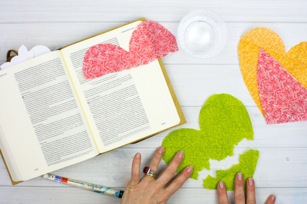 Mixed Media Bible Journaling Tutorial by Amy Bruce | This is Love - Napkins, Stamps, and Matte Medium