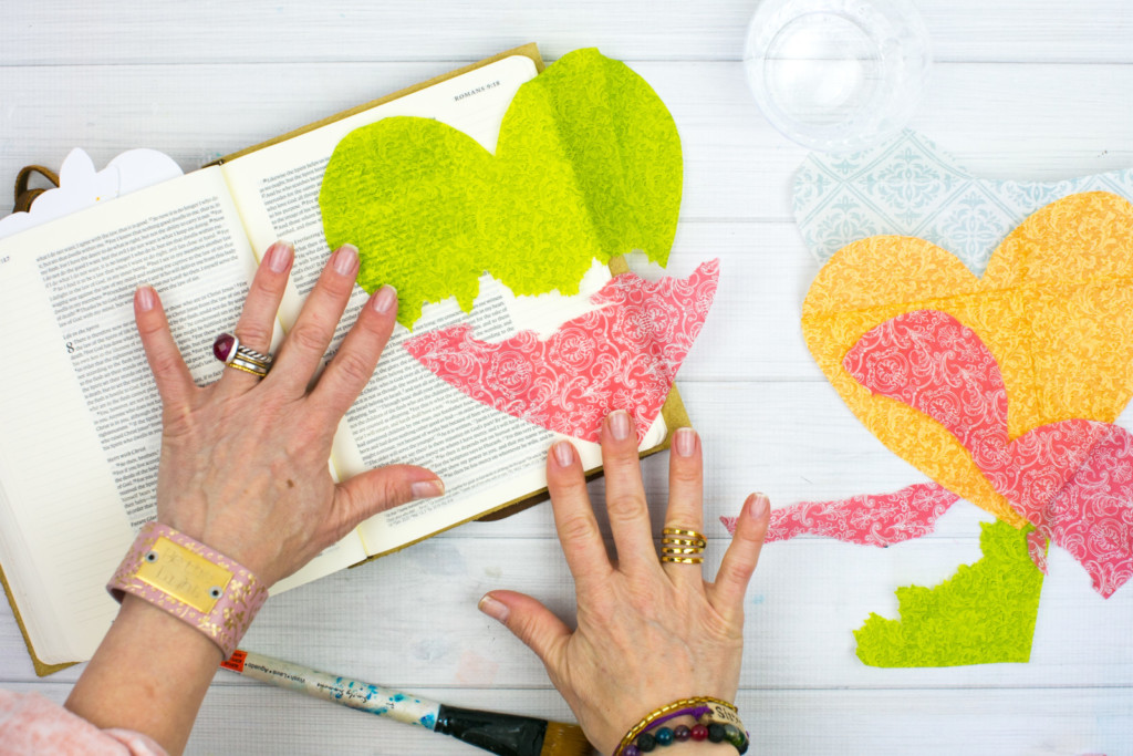 Mixed Media Bible Journaling Tutorial by Amy Bruce | This is Love - Napkins, Stamps, and Matte Medium