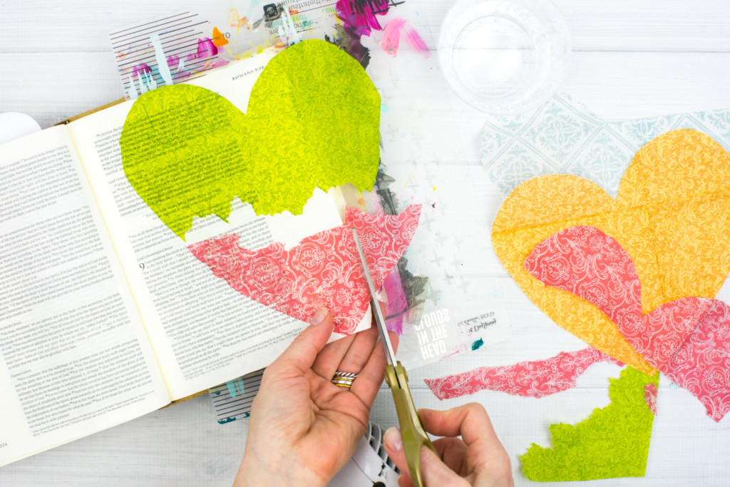 Mixed Media Bible Journaling Tutorial by Amy Bruce | This is Love - Napkins, Stamps, and Matte Medium